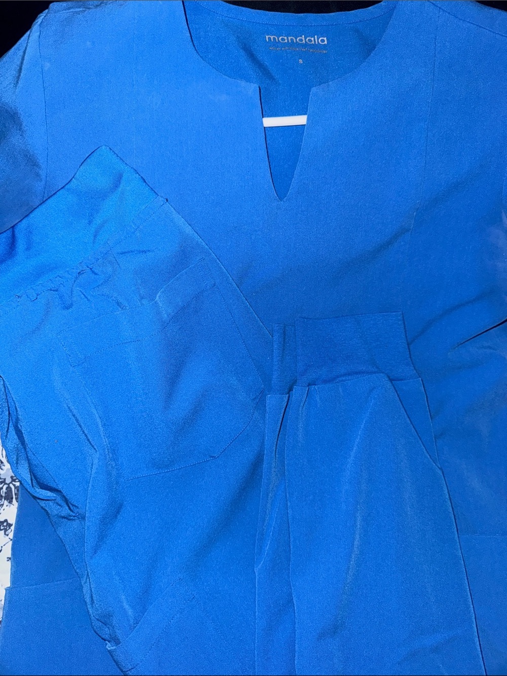 Mandala Women's Medical Scrub Set in Royal Blue
